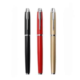 1+4Pcs Office School Ball Point Pen Metal Pen Luxury Metal Gel Pens & Refills Set Gift 0.5mm Blue Black Rollerball Pen