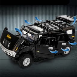1/24 HUMMER H2 Alloy Car Model Diecasts & Toy Metal Off-road Vehicles Car Model Simulation Sound and Light Collection Kids Gifts