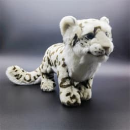 Snow Leopard Plush Toy High Fidelity Cute Snow Panther Plushie Lifelike Animals Simulation Stuffed Doll Kawai Toy Gifts For Kids