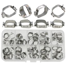 80Pcs Dental Orthodontic M Series Bands Pre-welded Covnterible Roth 022 1st Molar Tubes Conv Small Cleat Lingual Sheath 34#+-39#