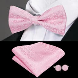Hi-Tie Brand Silk Mens Bowtie Hanky Cufflinks Set Black Red Blue Gold Green White Pre-tied Butterfly Knot Bow Tie Wedding Work