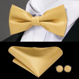Hi-Tie Brand Silk Mens Bowtie Hanky Cufflinks Set Black Red Blue Gold Green White Pre-tied Butterfly Knot Bow Tie Wedding Work
