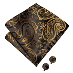 Hi-Tie Brand Silk Mens Bowtie Hanky Cufflinks Set Black Red Blue Gold Green White Pre-tied Butterfly Knot Bow Tie Wedding Work
