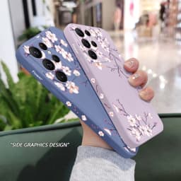 Plum Blossom Phone Case For Samsung Galaxy S25 FE S24 S23 S22 S21 S20 Ultra Plus FE S10 S9 S10E Note 20 ultra 10 9 Plus Cover