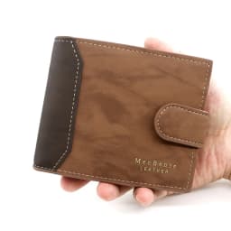 New Short Men Wallets Slim Card Holder Quality PU Leather Brand Male Wallet Small Photo Holder 3-fold Bag Frosted Men's Purses