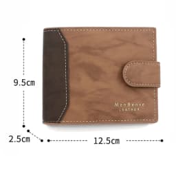 New Short Men Wallets Slim Card Holder Quality PU Leather Brand Male Wallet Small Photo Holder 3-fold Bag Frosted Men's Purses
