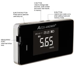 4 In1 Multi-Function Cholesterol Meter Uric Acid&Hemoglobin Blood Glucose Test Strips Kit for Diabetes Gout Device with Lancets
