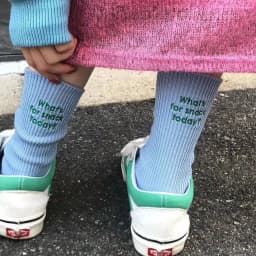 Funny Embroidery Letter Cotton Socks Korean Whats for Snack Today Japan Designer Socks Thread Couple Mid-tube Sock for Men Women