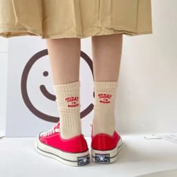 Funny Embroidery Letter Cotton Socks Korean Whats for Snack Today Japan Designer Socks Thread Couple Mid-tube Sock for Men Women