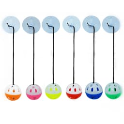 Pet Lizard Toy Reptile Toy Bell Ball with Sucker and Rope Lizard Small Animal Bearded Dragon Toy Supplies
