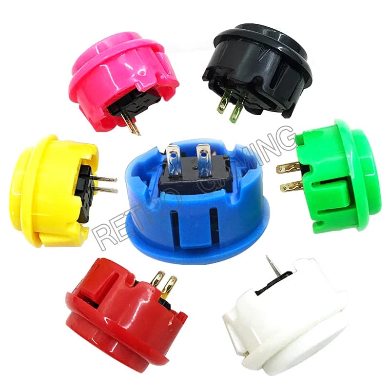1pcs/10PCS 30mm Push Button Classic Retro Arcade Button 7 Colour Operated Video Game For Arcade Cabinet