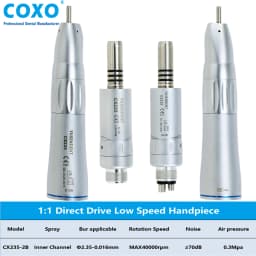 COXO Dental Low Speed Handpiece Straight Angle Inner Channel Water Spray Dentistry Micromotor Electric Motor Fit NSK KAVO W&H