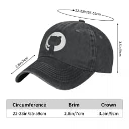 Github Baseball Caps Peaked Cap Python Linux Code Sun Shade Hats for Men Women