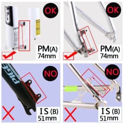 SM MA F180P/P2 Post Mount Disc Brake Adapter (Front) (180mm) (P/P) 7 in Disc brake rotor PM