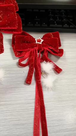Red Golden Velvet Bow Hair Ornament Baby Hair Circles Pins Christmas New Year Korean Accessories Hair Clips for Women Girls 1pcs