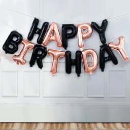 13pcs Birthday Balloon Rose Gold Color Foil Letter Balloons Set Happy Birthday Decoration Globos Kids Party Supplies