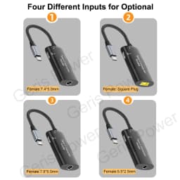 100W DC to USB C Power Adapter Converter for Macbook Lenovo Hp Asus Huawei Laptop Tablet Phone Type C QC3.0 Fast Charging Cable