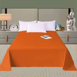 Spring Summer Autumn 1Pc 100% Polyester Flat Sheet Solid Color High Quality Bed Sheet Large Size 250X270cm Customizable