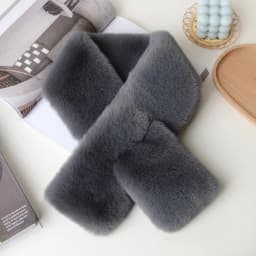 Luxury Winter Warm Faux Fur Rabbit Fur Scarf Double sided Plush Thickened Fur Warm Hundred with Female Students Scarf Fur Collar