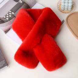 Luxury Winter Warm Faux Fur Rabbit Fur Scarf Double sided Plush Thickened Fur Warm Hundred with Female Students Scarf Fur Collar