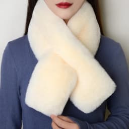 Luxury Winter Warm Faux Fur Rabbit Fur Scarf Double sided Plush Thickened Fur Warm Hundred with Female Students Scarf Fur Collar