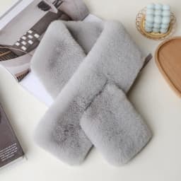 Luxury Winter Warm Faux Fur Rabbit Fur Scarf Double sided Plush Thickened Fur Warm Hundred with Female Students Scarf Fur Collar