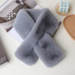 Luxury Winter Warm Faux Fur Rabbit Fur Scarf Double sided Plush Thickened Fur Warm Hundred with Female Students Scarf Fur Collar