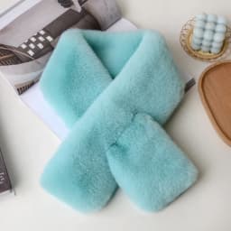 Luxury Winter Warm Faux Fur Rabbit Fur Scarf Double sided Plush Thickened Fur Warm Hundred with Female Students Scarf Fur Collar