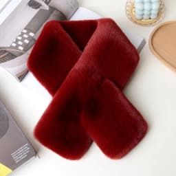 Luxury Winter Warm Faux Fur Rabbit Fur Scarf Double sided Plush Thickened Fur Warm Hundred with Female Students Scarf Fur Collar