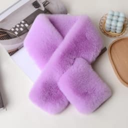 Luxury Winter Warm Faux Fur Rabbit Fur Scarf Double sided Plush Thickened Fur Warm Hundred with Female Students Scarf Fur Collar