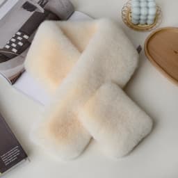 Luxury Winter Warm Faux Fur Rabbit Fur Scarf Double sided Plush Thickened Fur Warm Hundred with Female Students Scarf Fur Collar