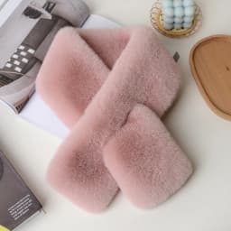 Luxury Winter Warm Faux Fur Rabbit Fur Scarf Double sided Plush Thickened Fur Warm Hundred with Female Students Scarf Fur Collar