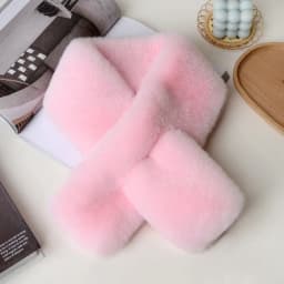 Luxury Winter Warm Faux Fur Rabbit Fur Scarf Double sided Plush Thickened Fur Warm Hundred with Female Students Scarf Fur Collar
