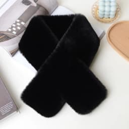 Luxury Winter Warm Faux Fur Rabbit Fur Scarf Double sided Plush Thickened Fur Warm Hundred with Female Students Scarf Fur Collar