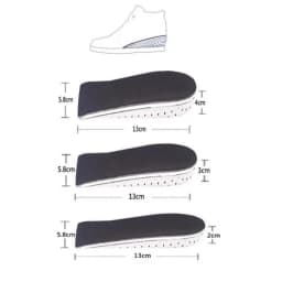 1 Pair Shoe Insoles Breathable Half Insole Heighten Heel Insert Sports Shoes Pad Cushion Unisex 2-4cm Height Increase Insoles