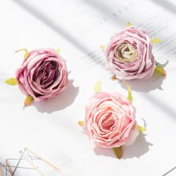 5 Pcs Artificial Roses Head Valentine Decora Home Room Wedding Wreath Bridal Accessories Clearance Garland Material Fake Flowers
