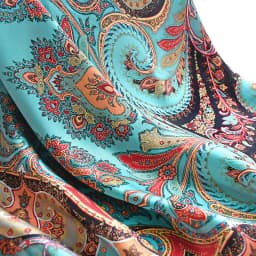 Peacock Blue Natural Satin Silk Scarf 110cm Big Square Bandana Printed 100% Pure Silk Scarves Women Luxury Shawl Gift for Lady