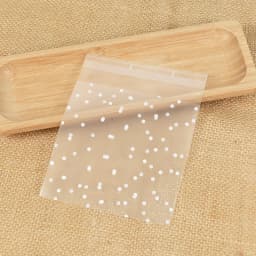 100Pcs Transparent Dot Candy Cookies Self Adhesive Gift Bag Pouches Wedding Brithday Gifts Packaging Bags Biscuits DIY Baking