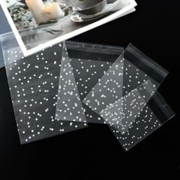 100Pcs Transparent Dot Candy Cookies Self Adhesive Gift Bag Pouches Wedding Brithday Gifts Packaging Bags Biscuits DIY Baking