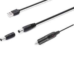 Universal 12V Car Charger(Max 10A) + 5V DC Power Cable,with 11 Connectors for DVD Player,Dash Camera,GPS,Bluetooth Speakers