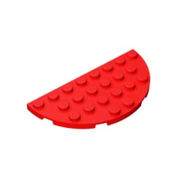 Gobricks GDS-706 Plate Round Corner 4x8 Double compatible with lego 22888 children's DIY Educational Building Blocks Technical