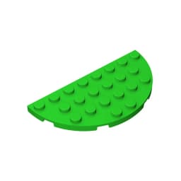 Gobricks GDS-706 Plate Round Corner 4x8 Double compatible with lego 22888 children's DIY Educational Building Blocks Technical