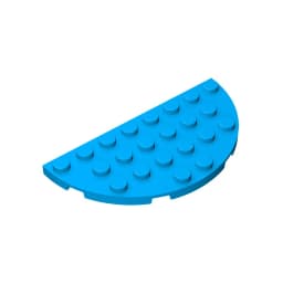 Gobricks GDS-706 Plate Round Corner 4x8 Double compatible with lego 22888 children's DIY Educational Building Blocks Technical