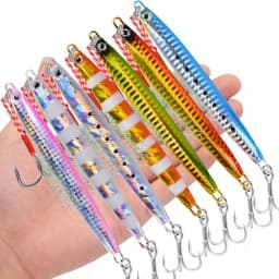7pcs Super Slim SSZ Metal Casting Jigs 60G 40G 30G 20G 10G Shore Drag Cast Jigging Spoon Sea Fishing Lure Artificial Bait Tackle