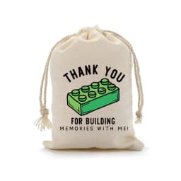 5pcs Thank You for Building Memories with Me Bags Boy Girl 5th 6th 7th 8th Brick or Blocks Birthday Party Decoration Gift