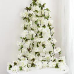 2.2m Artificial Flower String with Leaves Silk Cherry Blossom Rose Ivy Vines Living Room Garden Wedding Garland Arch Decoration