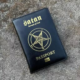 Goat Baphomet Passport Cover Travel Passport Holder Goat's Head Witchcraft Cover on The Passport