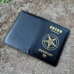 Goat Baphomet Passport Cover Travel Passport Holder Goat's Head Witchcraft Cover on The Passport