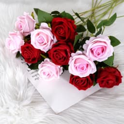 51cm Artificial Flower Flannel Rose Fake Flower Wedding Home Decoration Artificial Flower Decoration Valentine's Day Gift