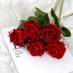 51cm Artificial Flower Flannel Rose Fake Flower Wedding Home Decoration Artificial Flower Decoration Valentine's Day Gift